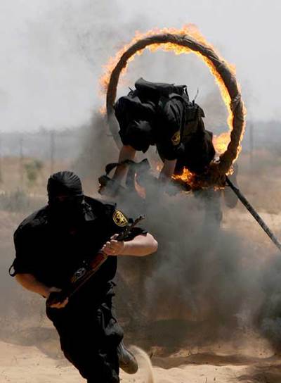 Militantes de la 'yihad' islámica se entrenan en Gaza (Palestina).