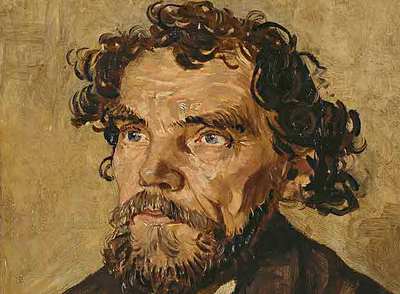  Cabeza de hombre,  tela atribuida hasta ahora a Van Gogh.