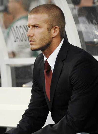 Beckham, en el banquillo.