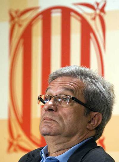 Saura durante la conferencia de prensa de ayer.