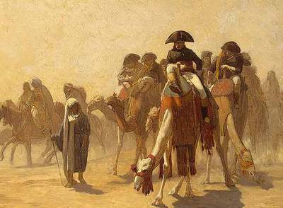  El general Bonaparte con su Estado Mayor en Egipto  (1863), de Jean-Léon Gérome.