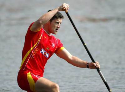 David Cal, en la final de C-1 500 del Mundial, donde acabó primero.