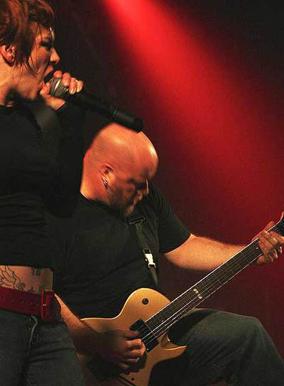 Los americanos Walls of Jericho durante su actuación en el  Resurrection Festival  del pasado año.