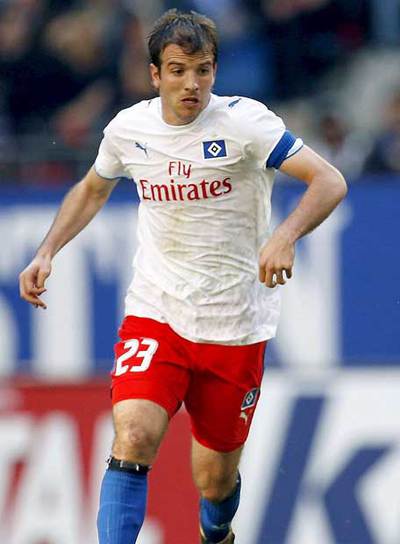 Vaart, en un encuentro con el Hamburgo.