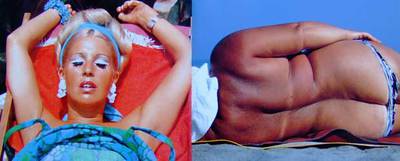 Composición fotográfica de Carlos Pérez Siquier, integrante de la serie 'La playa', hecha en Almería a mediados de los años setenta.rn'Benidorm', de Martin Parr, en la muestra 'Magnum fútbol'.