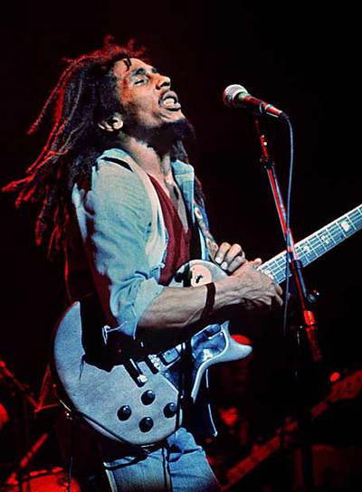 Bob Marley, en la imagen de portada de  Exodus. 