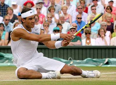 Rafa Nadal, en la final de Wimbledon 2007.