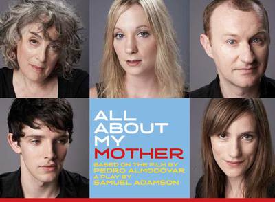 Elenco de actores de la versión teatral inglesa de  Todo sobre mi madre. 