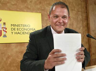 El secretario de Estado de Economía, David Vegara, en conferencia de prensa.