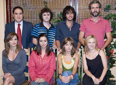 Los intérpretes de  Cuestión de sexo.  A la derecha, Guillermo Toledo y Pilar Castro.