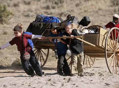 Algunos de los niños participantes en el programa  Kid Nation. 