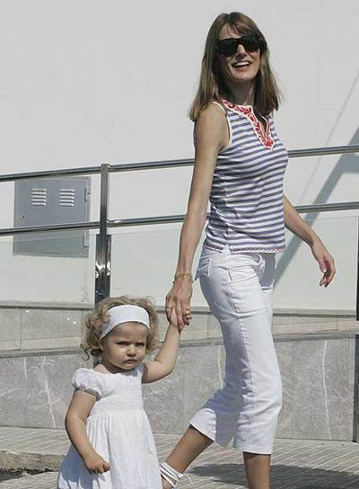 Doña Letizia, con Leonor en Palma.