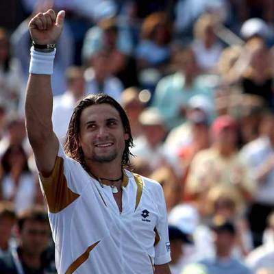 David Ferrer celebra su victoria frente a Chela.