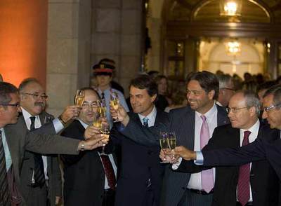 Recepción en el Parlamento catalán