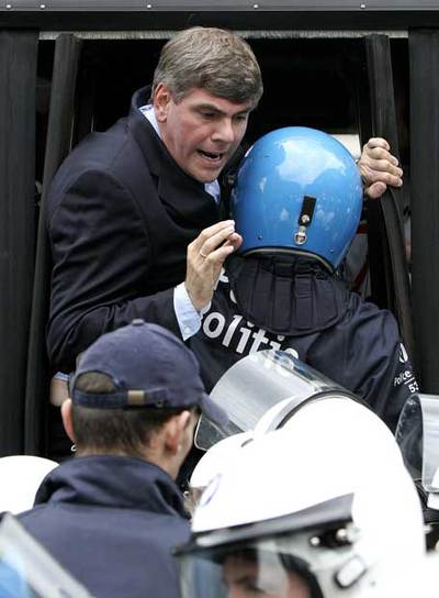 Protesta antiislamista en Bruselas