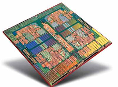 El nuevo microprocesador Barcelona de cuatro núcleos.