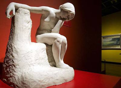 Estatua de Josep Llimona en la exposición  Barcelona 1900  en el Museo Van Gogh de Ámsterdam.