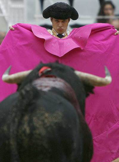 El Juli, durante la faena a su primer toro.
