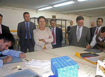 La directora de Instituciones Penitenciarias, Mercedes Gallizo, durante la presentación de los  módulos de respeto,  el pasado jueves.