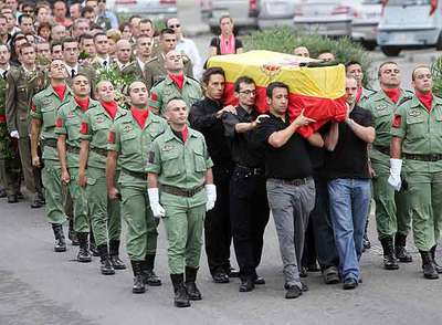 Despedida del soldado muerto en Afganistán