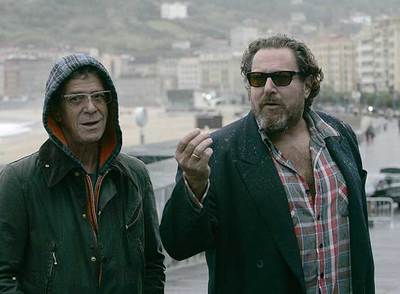 Lou Reed (a la izquierda) y Julian Schnabel, ayer en San Sebastián.