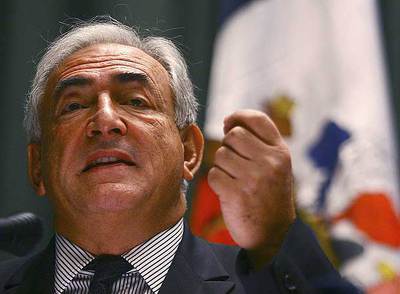 Dominique Strauss-Kahn, futuro director gerente del Fondo Monetario Internacional.