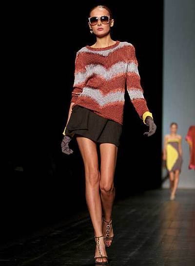 Uno de los diseños de Missoni para la temporada primaveraverano 2008 presentado en la Semana de la Moda de Milán.