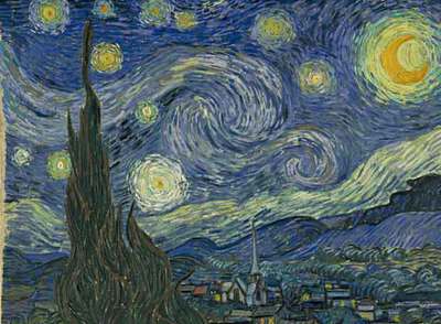  La noche estrellada,  de Van Gogh, pintado durante un episodio de manía del pintor.