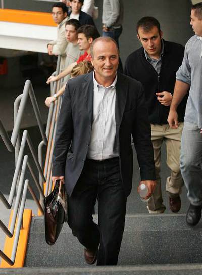 Miguel Sebastián, ayer, en su regreso a la Complutense.