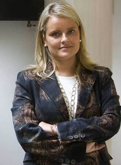 Mari Mar Blanco, durante la entrevista, en el Parlamento vasco.