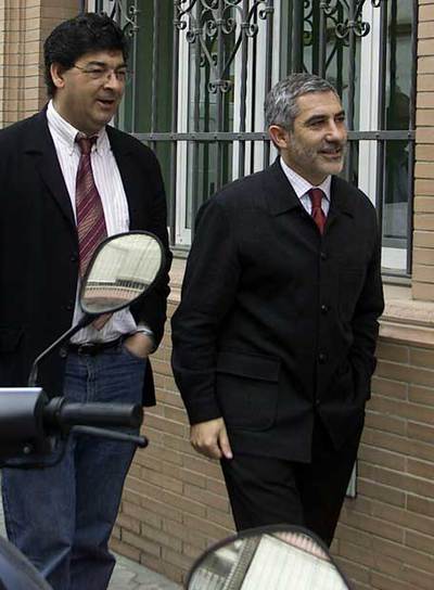 Diego Valderas y Gaspar Llamazares, en Sevilla, en 2005.