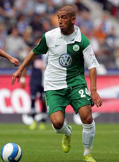 Dejagah, en un partido con el Wolfsburgo la semana pasada.