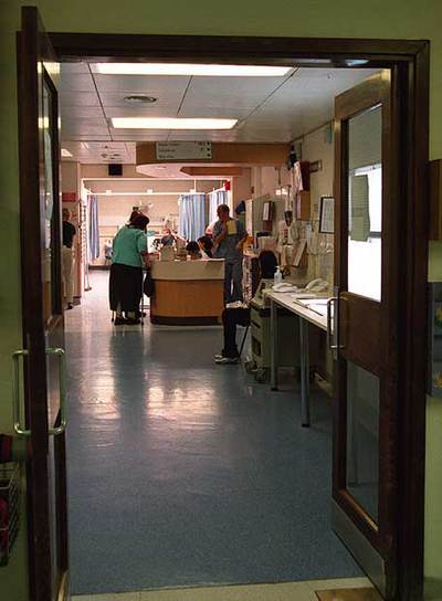 Interior de un hospital en Reino Unido.