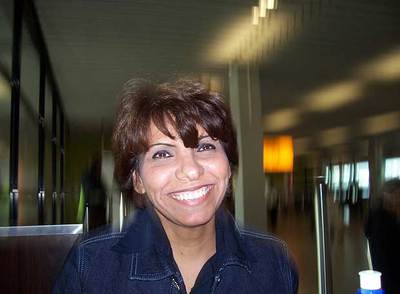 La feminista saudí Wajiha al Huweidar, el jueves en Amsterdam.