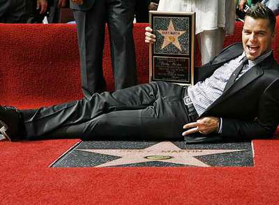 Ricky Martin, con su estrella.
