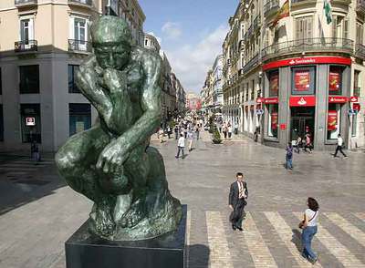 Esculturas de Rodin toman la calle Larios