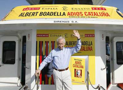 Albert Boadella, ayer, en la  golondrina  en la que anunció su adiós de la escena en Cataluña.