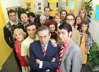 Protagonistas de  Camera café. 