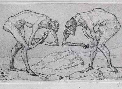  Dos hombres se encuentran y cada uno presupone del otro que es de mayor rango. 