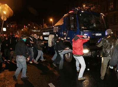 Disturbios en Budapest en el aniversario del levantamiento de 1956