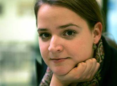 Zlata Filipovic, co-editora de ' Voces robadas. Diarios de guerra de niños y adolescentes',  ayer en Madrid.