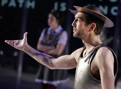 El actor británico Greg Hicks, en un momento de la representación de  Don Quixote  en Leeds (Reino Unido).