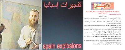 Vídeos y documentos de Mustafá Setmarian, dirigente de Al Qaeda, y de los atentados del 11-M en Madrid difundidos por web  yihadistas. 
