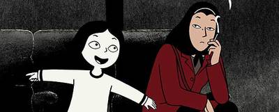 La pequeña Marjane Satrapi en un momento de  Persépolis. 