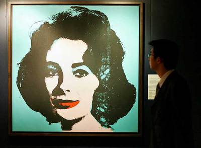 Liz Taylor vista por Andy Warhol.