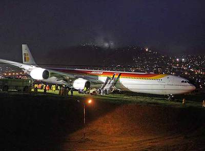 ACCIDENTE DE UN AVIÓN ESPAÑOL EN QUITO