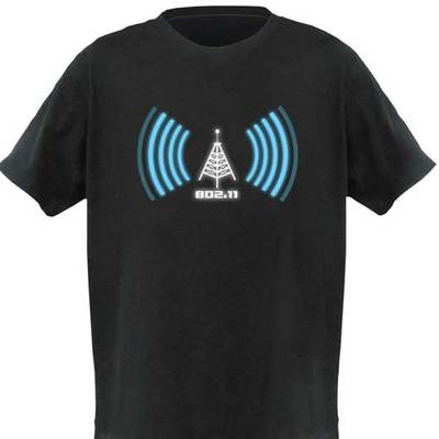 La camiseta con detector 'wi-fi' es de ThinkGeek.