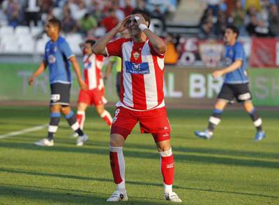 Negredo lamenta una de las múltiples ocasiones perdidas.