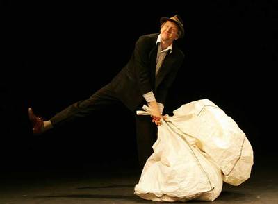 El actor Jos Houben, durante la representación de  Fragments. 