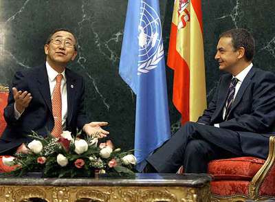 LA ONU PIDE LIDERAZGO A ZAPATERO.